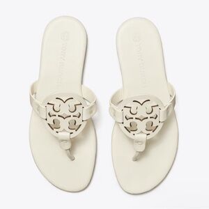 Tory Burch Miller ivory white sandals size 8M
